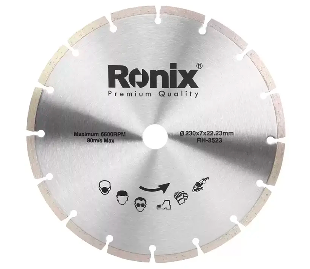 Disc de tăiat cu diamant RONIX RH-3523 230mm Segmentat Cermică/Marmura/Granit