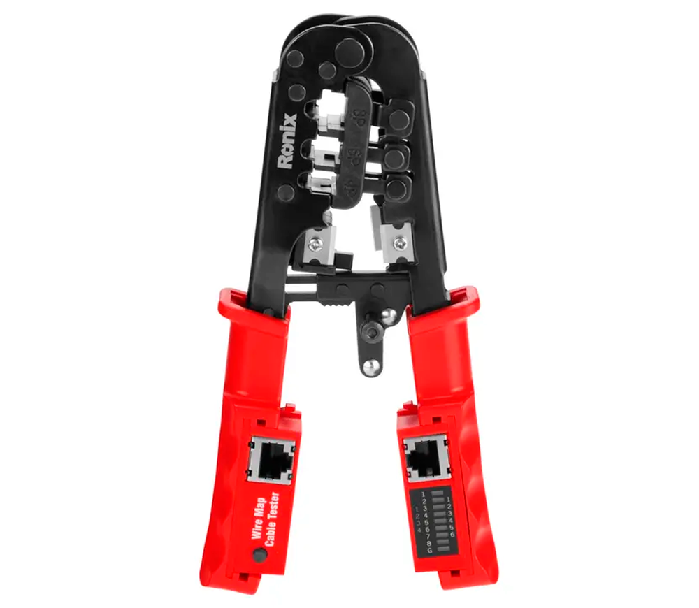Clești de sertizare + tester RONIX RH-1831 RJ11/RJ12/RJ45-3