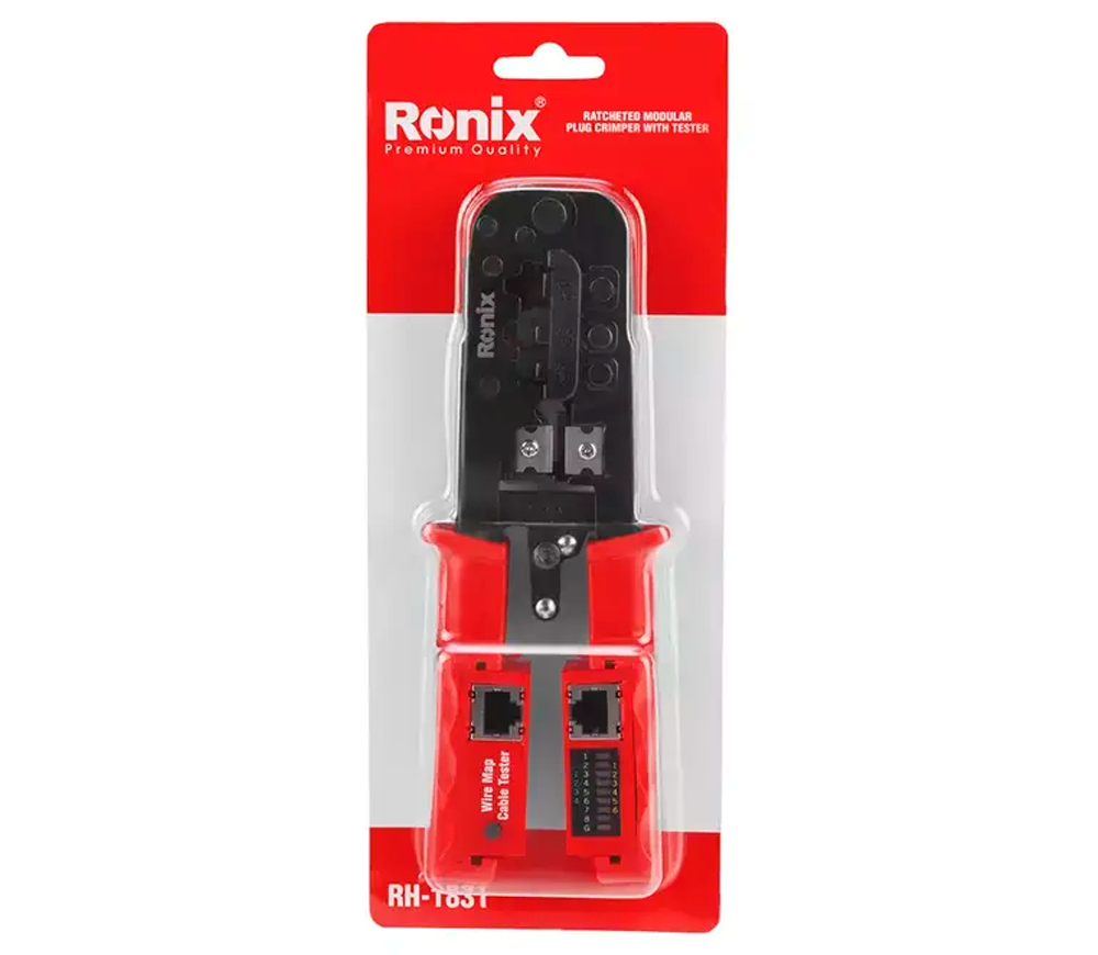Clești de sertizare + tester RONIX RH-1831 RJ11/RJ12/RJ45-7