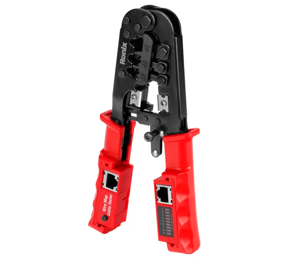 Clești de sertizare + tester RONIX RH-1831 RJ11/RJ12/RJ45