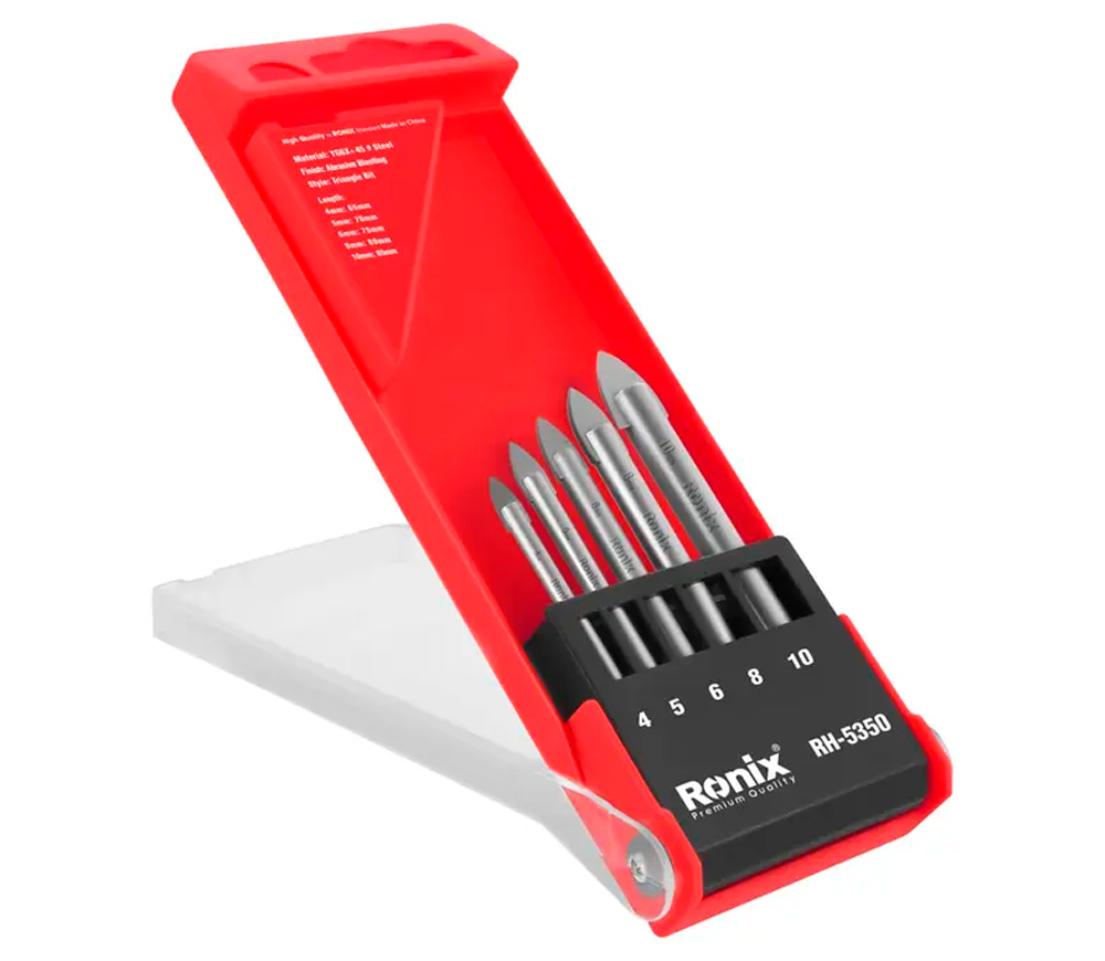 Burghiu pe sticlă RONIX RH-5350 4-10mm Oțel YG6X+45