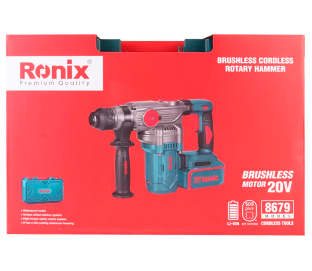 Ciocan rotopercutor cu acumulator RONIX 8679 3.5J 20V 4Ah-4