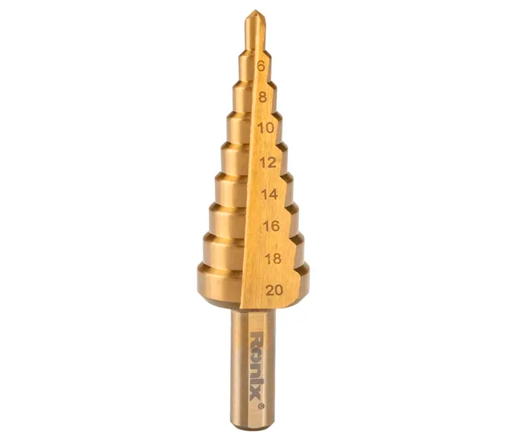 Burghiu în trepte RONIX RH-5901 4-20mm HSS-TIN-2