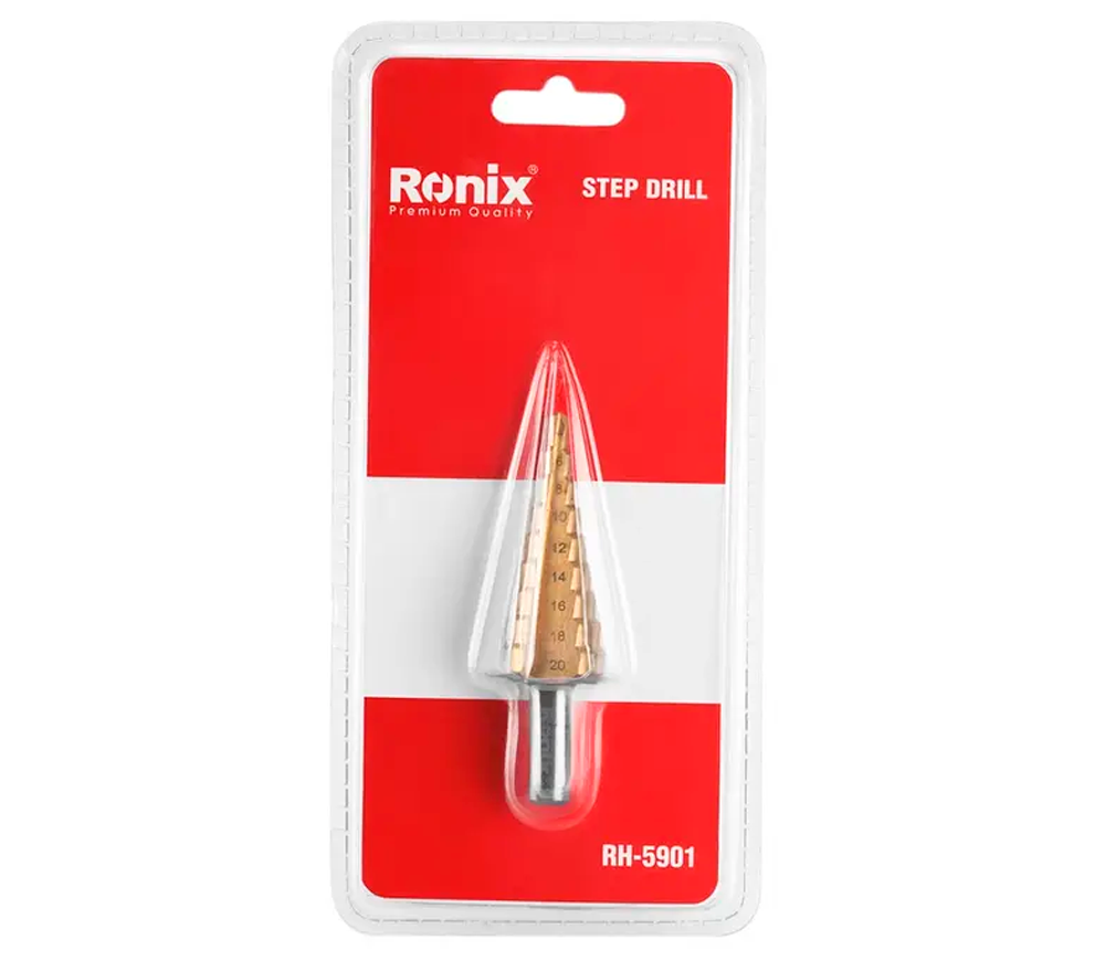 Burghiu în trepte RONIX RH-5901 4-20mm HSS-TIN-5
