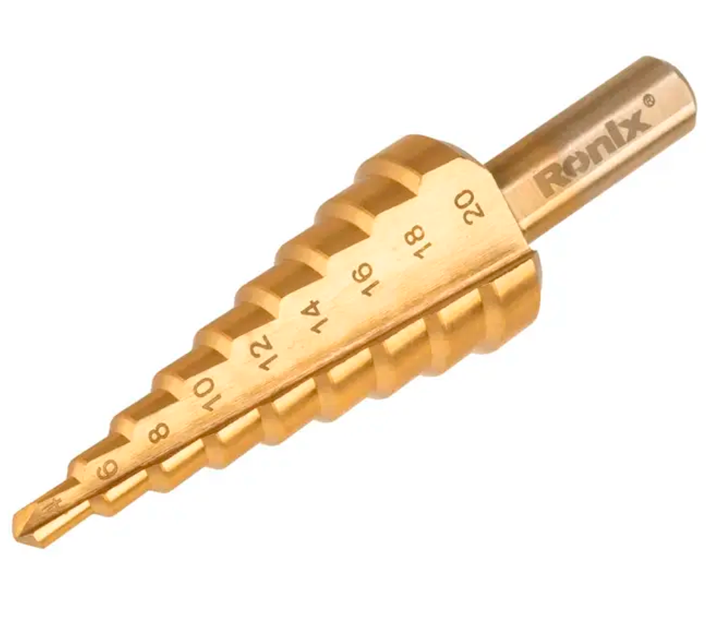 Burghiu în trepte RONIX RH-5901 4-20mm HSS-TIN