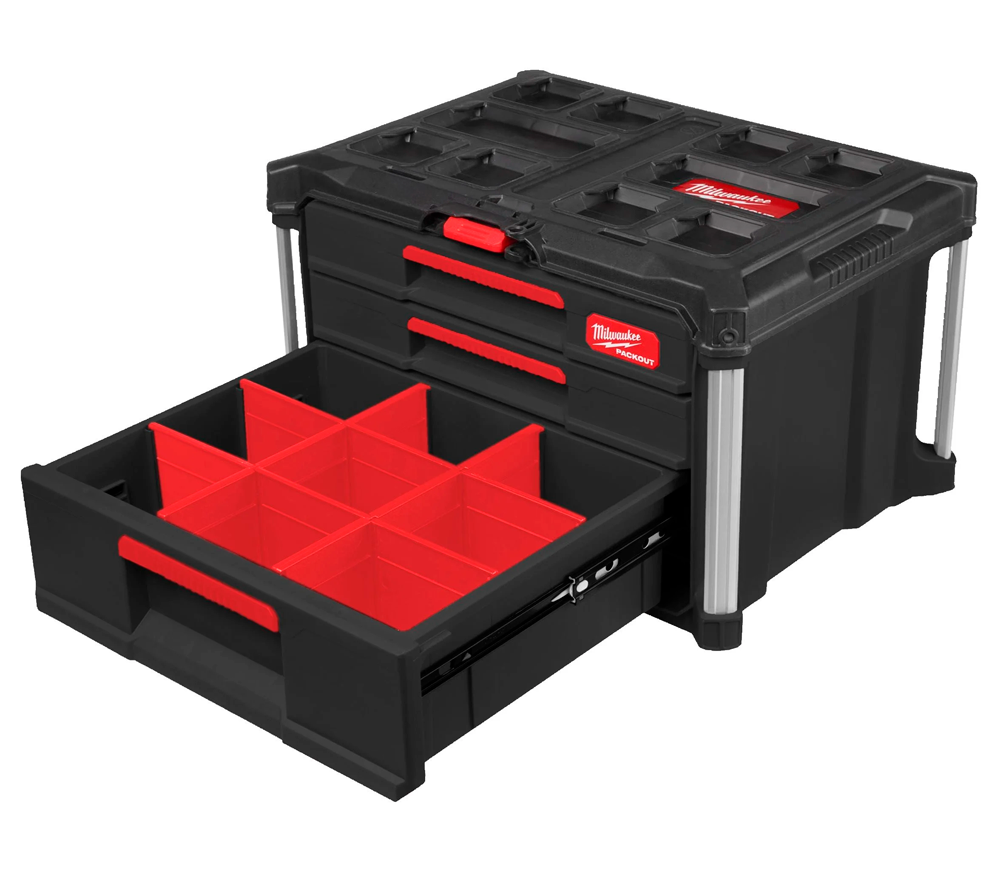 Sertar cu compartimente detașabile MILWAUKEE PACKOUT 2+1 Plastic-3
