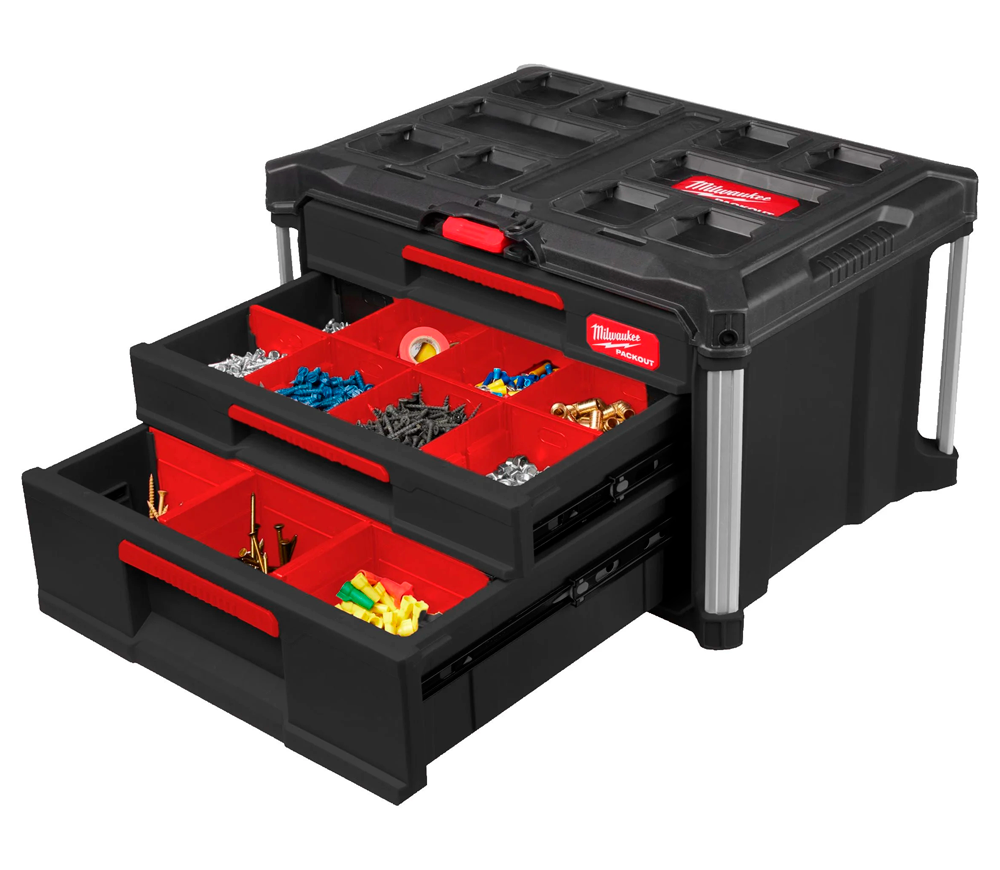 Sertar cu compartimente detașabile MILWAUKEE PACKOUT 2+1 Plastic-5