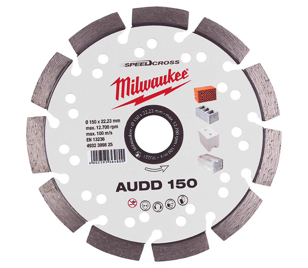 Disc de tăiat cu diamant MILWAUKEE Premium Speedcross AUDD 150mm Segmentat Beton
