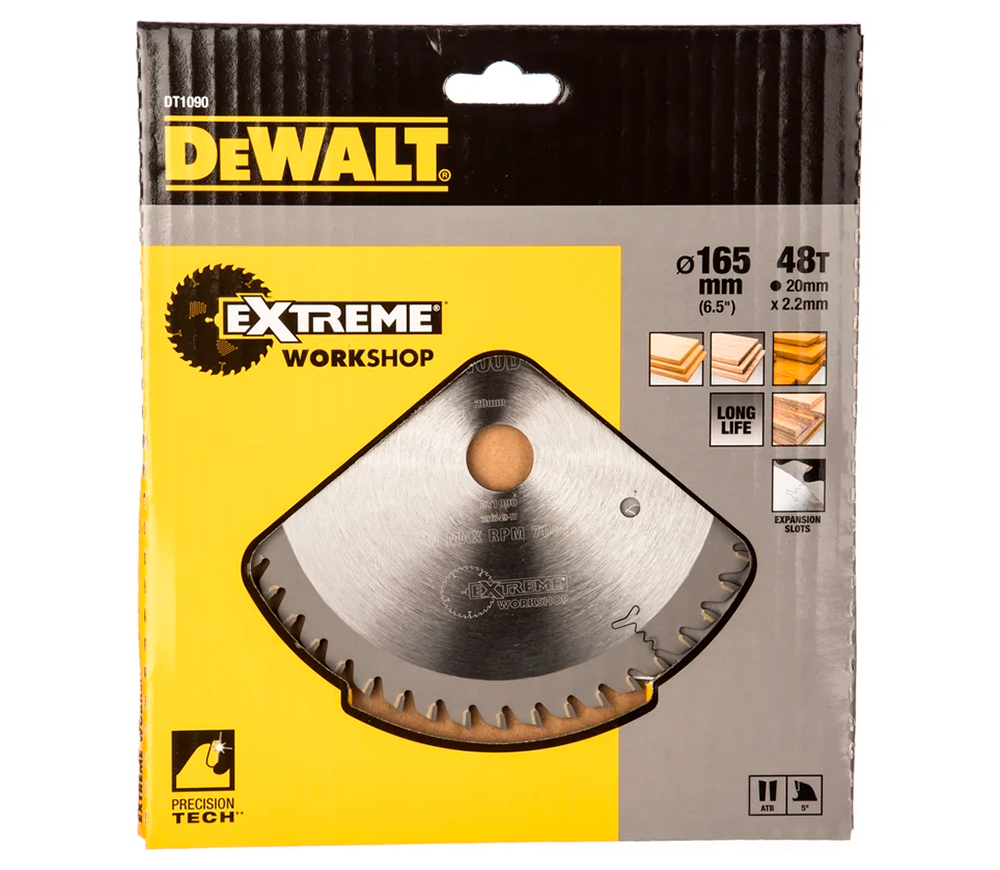 Disc pentru fierastrau electric DEWALT DT1090-QZ 165mm 1.6mm