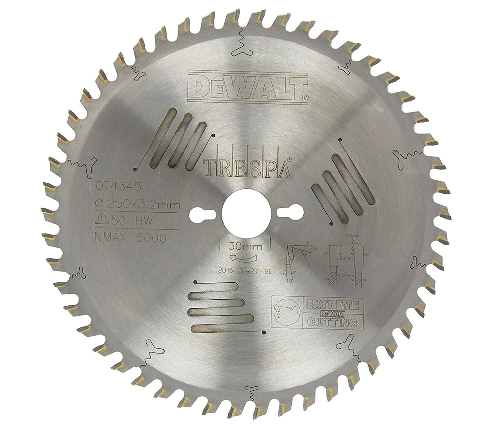 Disc pentru fierastrau electric DEWALT DT4345-QZ 250mm 2.5mm