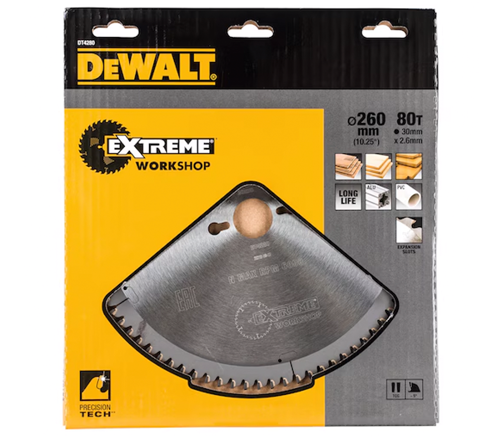 Disc pentru fierastrau electric DEWALT DT4280 260mm 1.8mm