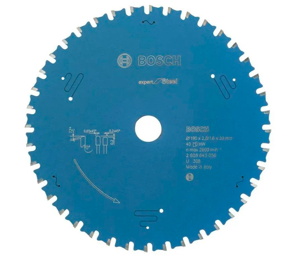 Disc pentru fierastrau electric BOSCH Expert for Steel HLTCG-40T 190mm 2mm