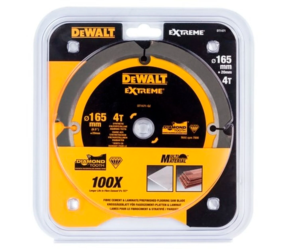 Disc pentru fierastrau electric DEWALT DT1471 165mm 1.4mm