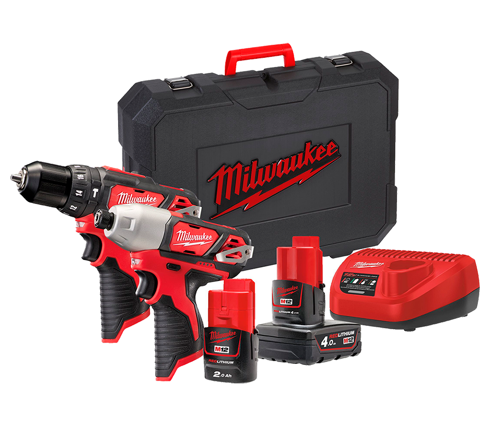 Set de unelte cu acumulator MILWAUKEE M12 BPP2B-421C