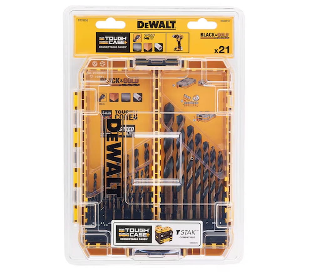 Set burghiuri pe metal DEWALT Black&Gold DT70755 1-12mm HSS-G-3