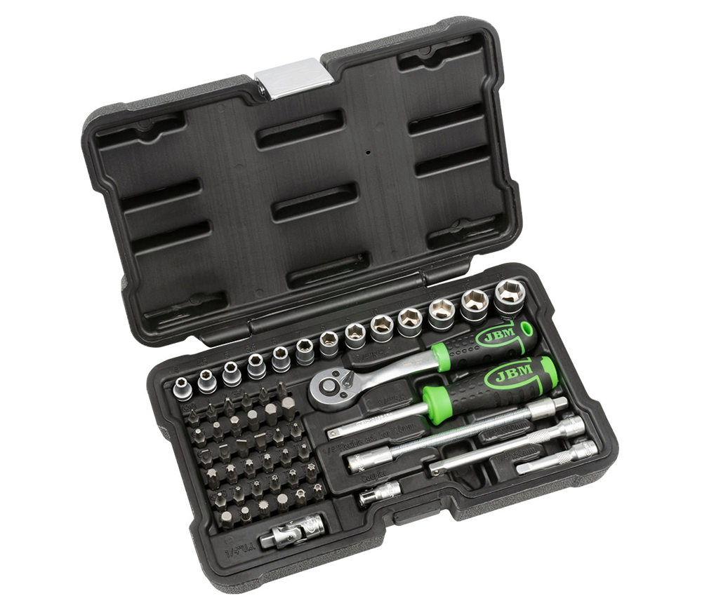 Set 56 duze tubulare și biți JBM JBM-54105 4-14 mm
