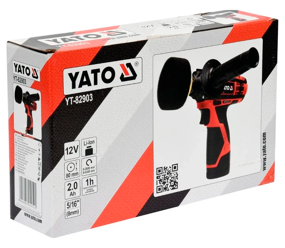Mașină de polișat fără fir YATO YT82903 80mm 12V 2Ah-7