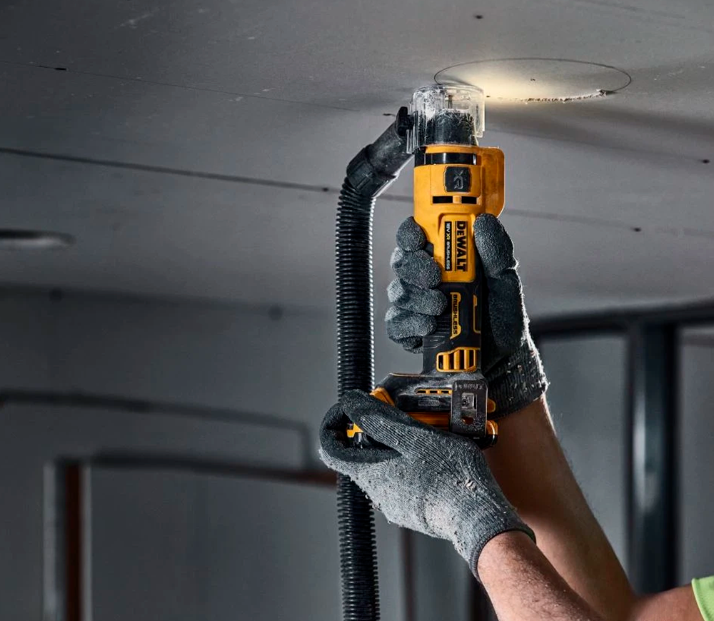 Фрезер аккумуляторный по гипсокартону (без АКБ) DEWALT DCE555N-XJ 6.4мм 18В-8