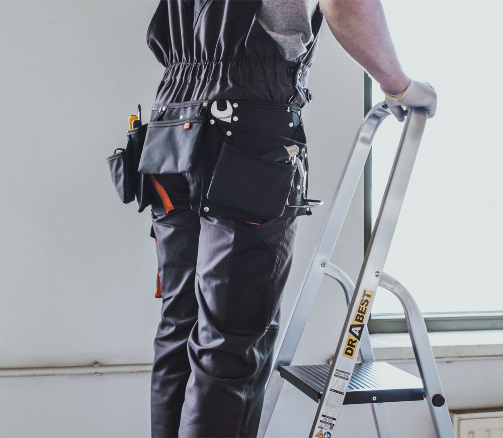Scară unilaterală DRABEST DR-AL-D8-PRO-Ż+CZ 1.62m 150kg-8