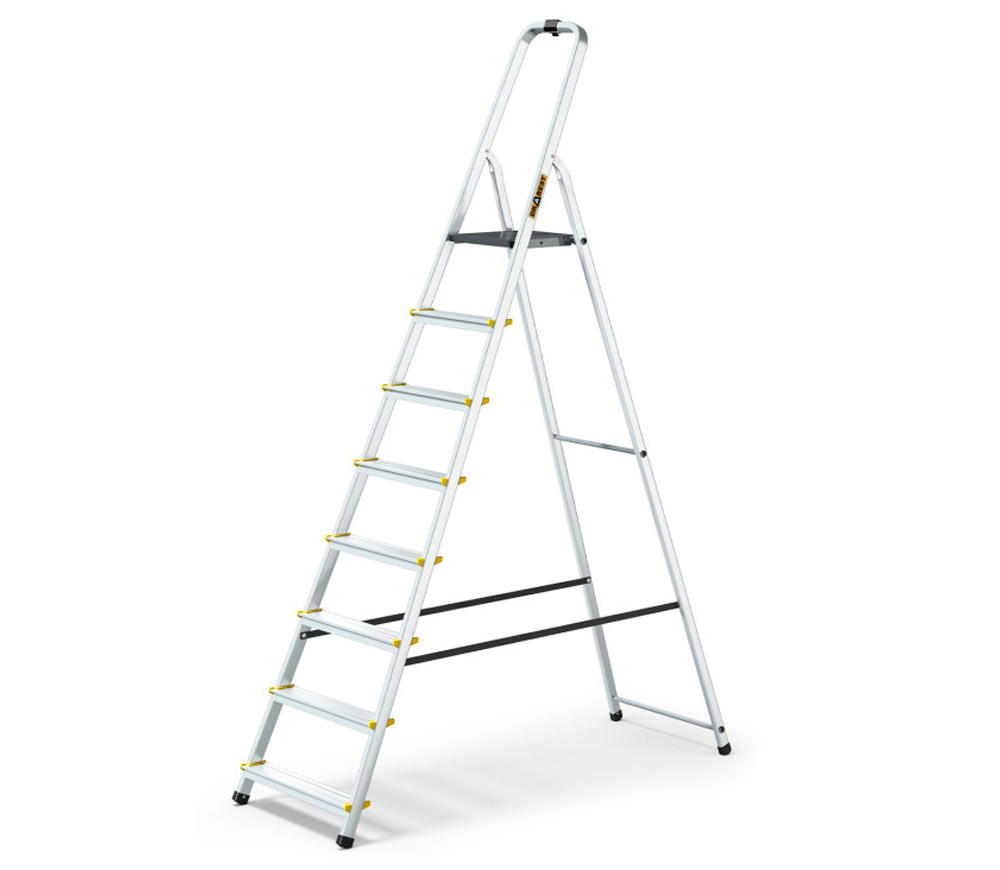Scară unilaterală DRABEST DR-AL-D8-PRO-Ż+CZ 1.62m 150kg