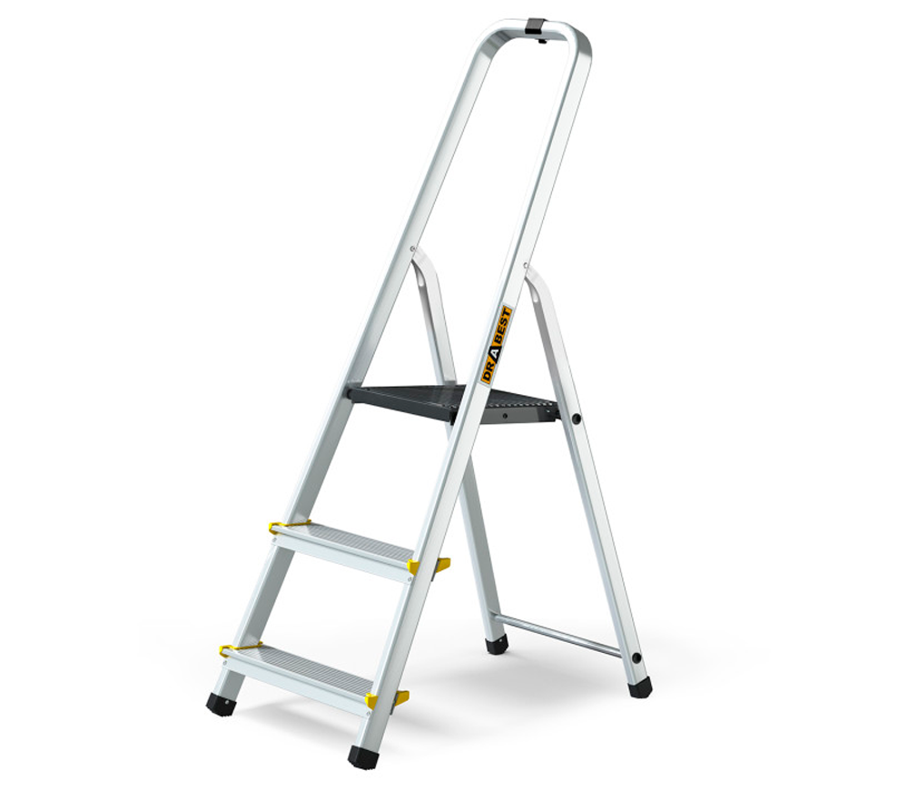 Scară unilaterală DRABEST DR-AL-D3-PRO-Ż+CZ 0.54m 150kg