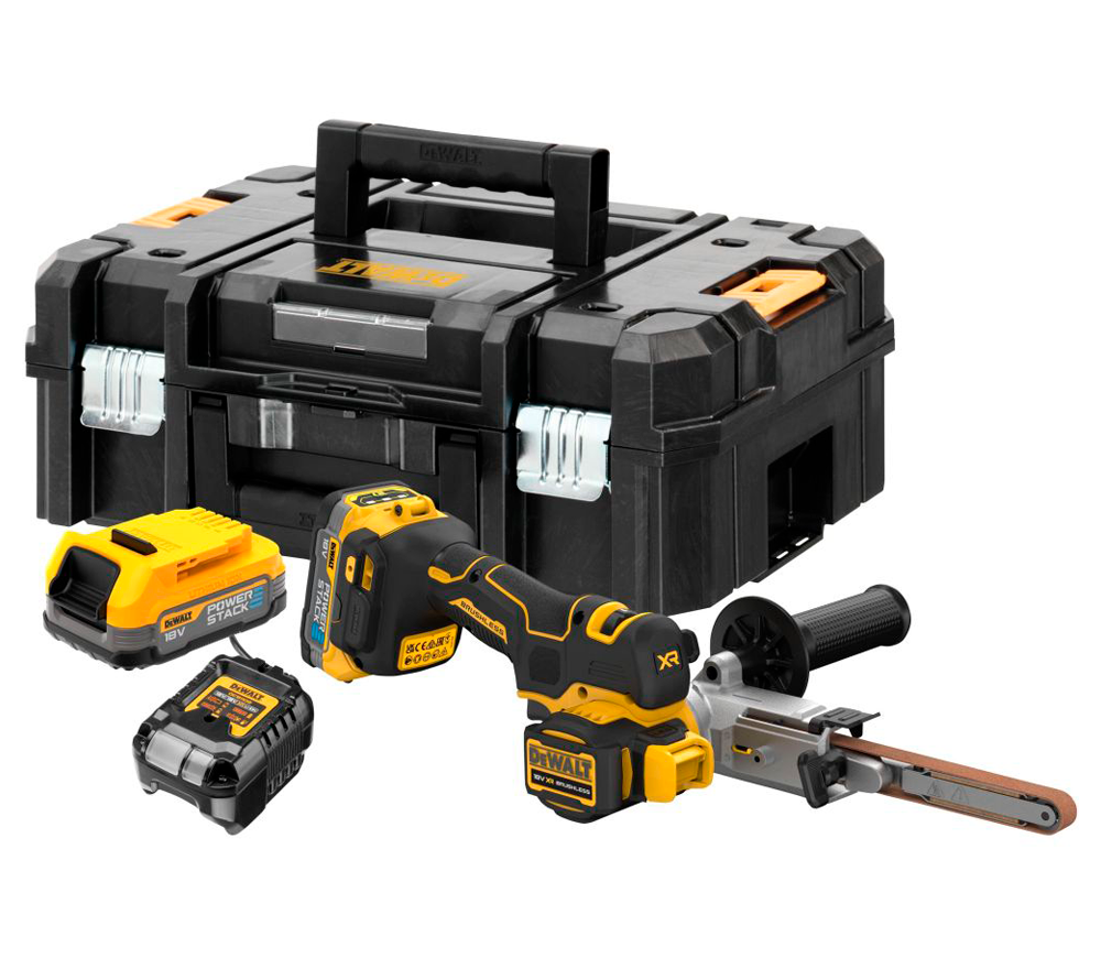 Mașină de șlefuit cu bandă fără fir DEWALT DCM200E2T-QW  18V 1.7Ah