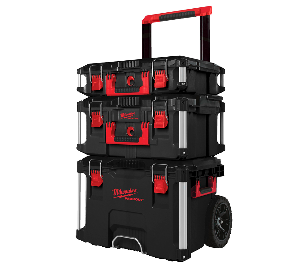 Set de cutii pentru scule MILWAUKEE PACKOUT TROLLEY BOX SET Plastic