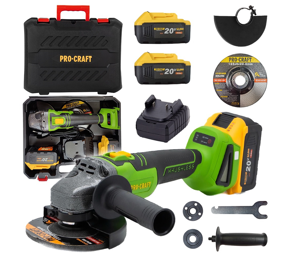 Polizor unghiular cu acumulator ProCraft PWA216 125mm 20V 4Ah-6