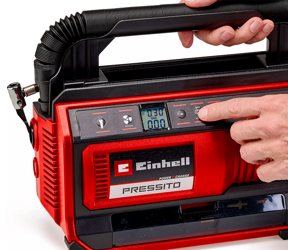 Compresor auto cu accumulator EINHELL PRESSITO 18/25 Hybrid  11bar 19l/min-5