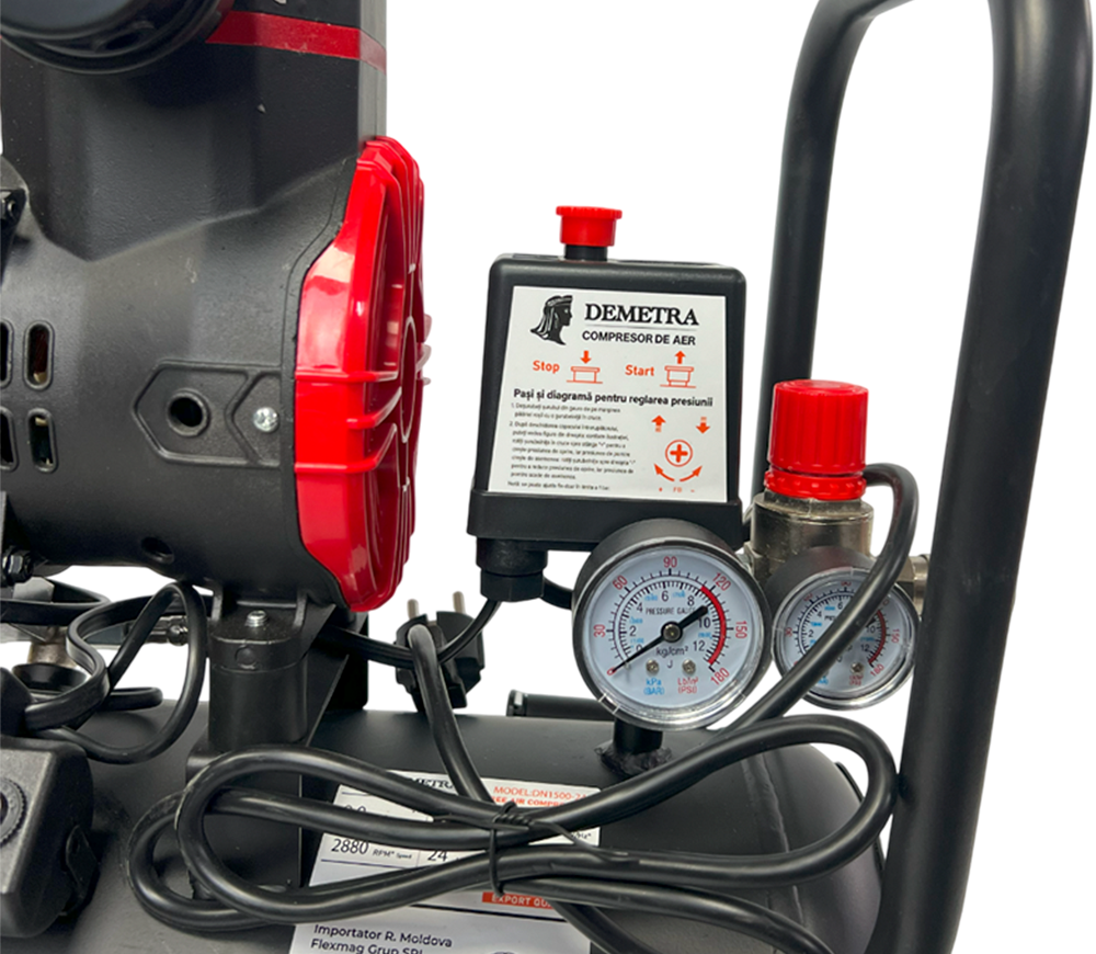 Compresor fără ulei Demetra DN1500-24 250l/min 24L-4