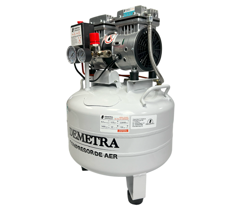 Компрессор безмасляный Demetra DV5050 250л/мин 30л-3