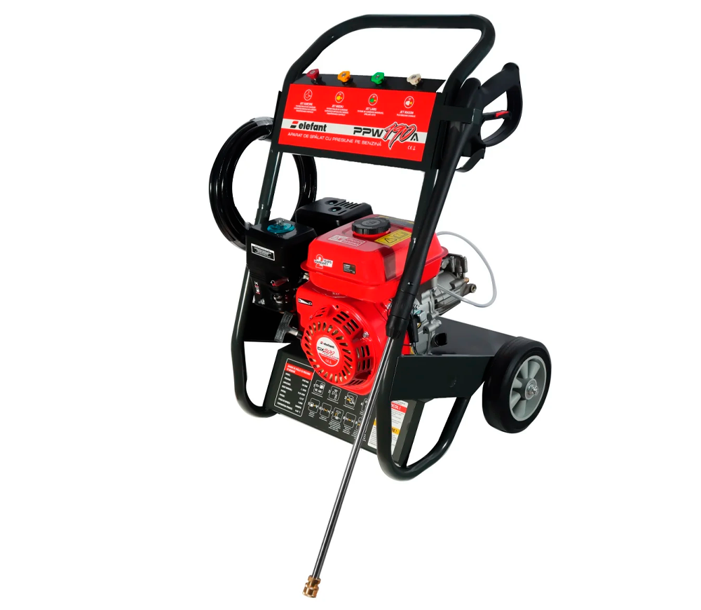 Aparat de spălat cu presiune pe benzin Elefant PPW190A 6.5cp 165bar 600l/h