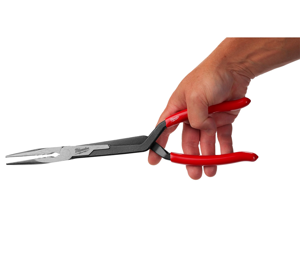 Clești cu falci drepte alungite 2buc MILWAUKEE LONG REACH PLIERS 332mm-4