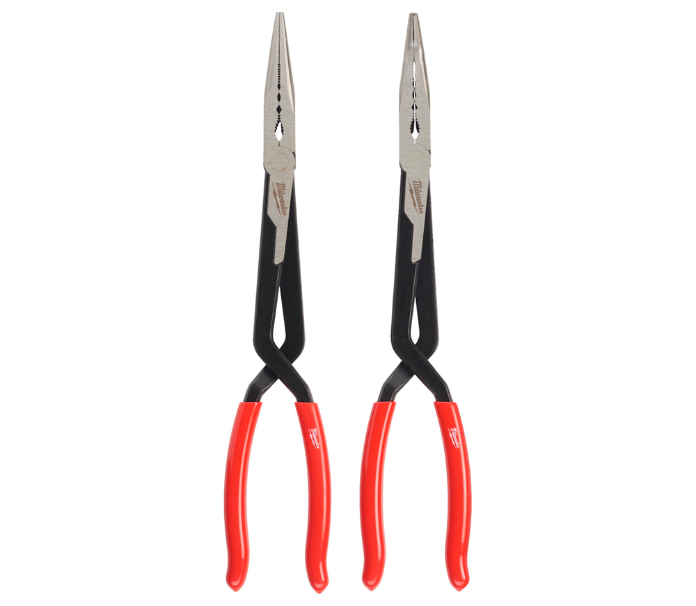 Clești cu falci drepte alungite 2buc MILWAUKEE LONG REACH PLIERS 332mm