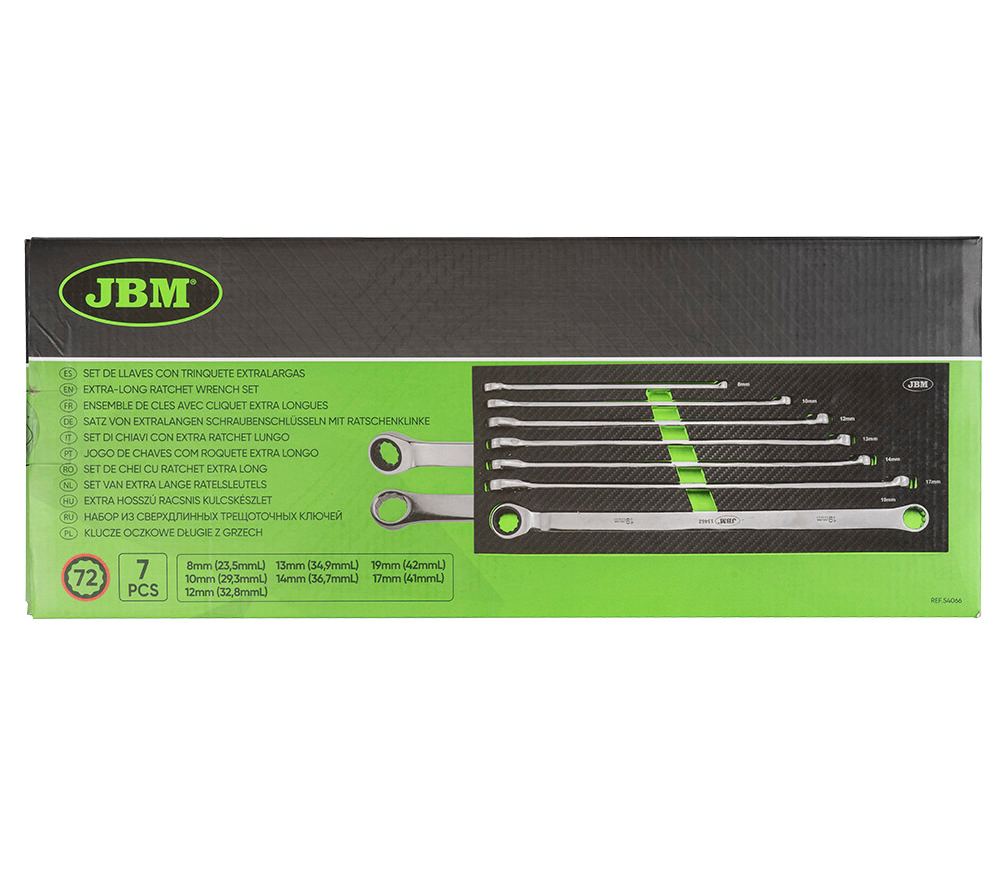 Set de chei cu clichet cu două fețe cu 7 piese JBM-54066 8-19mm-5