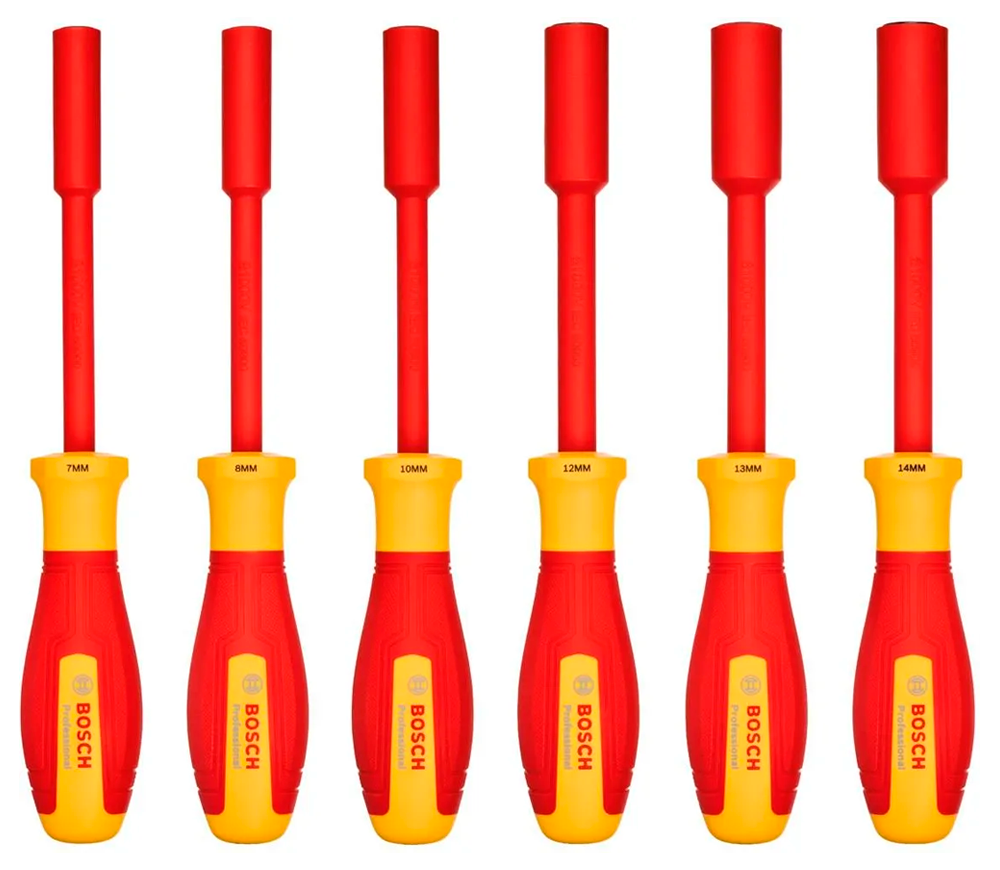 Set de șurubelnițe tubulare 6 buc de electrician BOSCH VDE 1600A02NF3 7-14mm-2