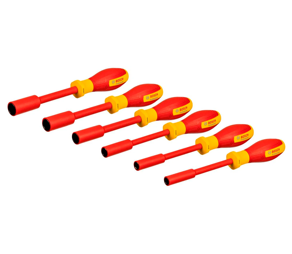 Set de șurubelnițe tubulare 6 buc de electrician BOSCH VDE 1600A02NF3 7-14mm