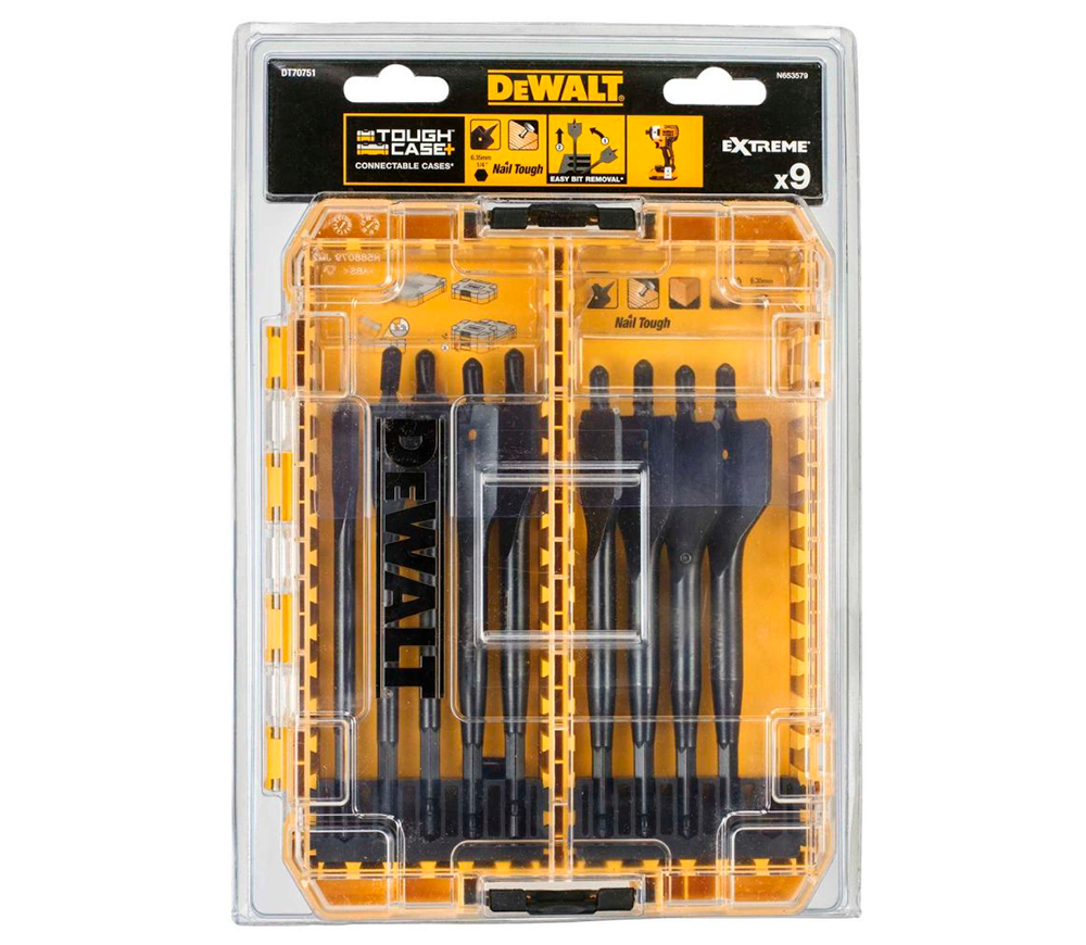 Set de burghie plate DEWALT DT70751-QZ 12-32mm HSS