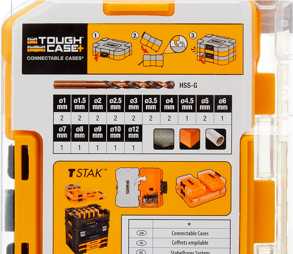 Set burghiuri pe metal DEWALT DT70729-QZ 1-12mm HSS-G-3