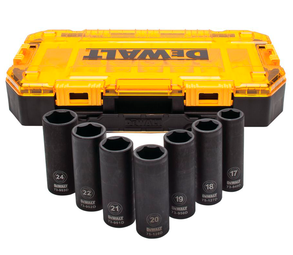 Set de 7 duze tubulare de impact DEWALT DWMT74737-0 17-24 mm