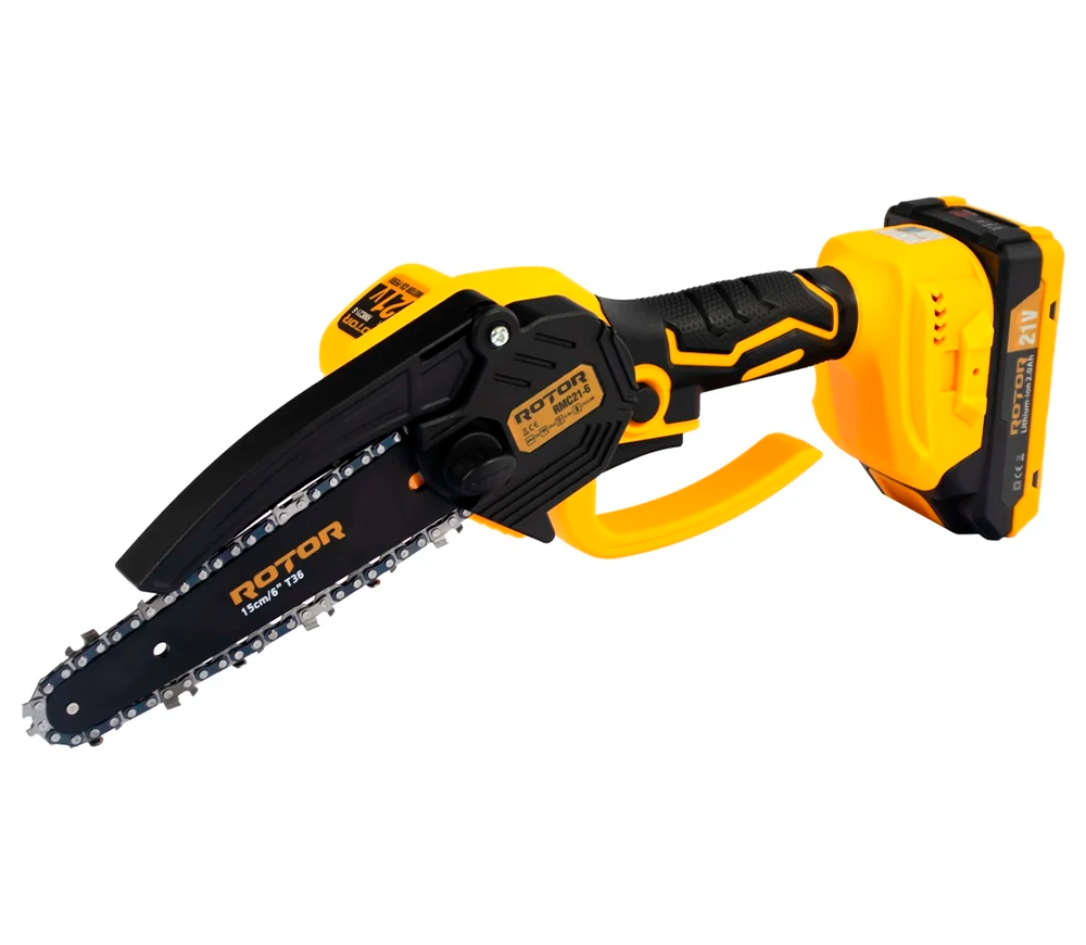 Fierăstrău cu lanț cu acumulator ROTOR RMC21-6 150mm 21V 2Ah-4