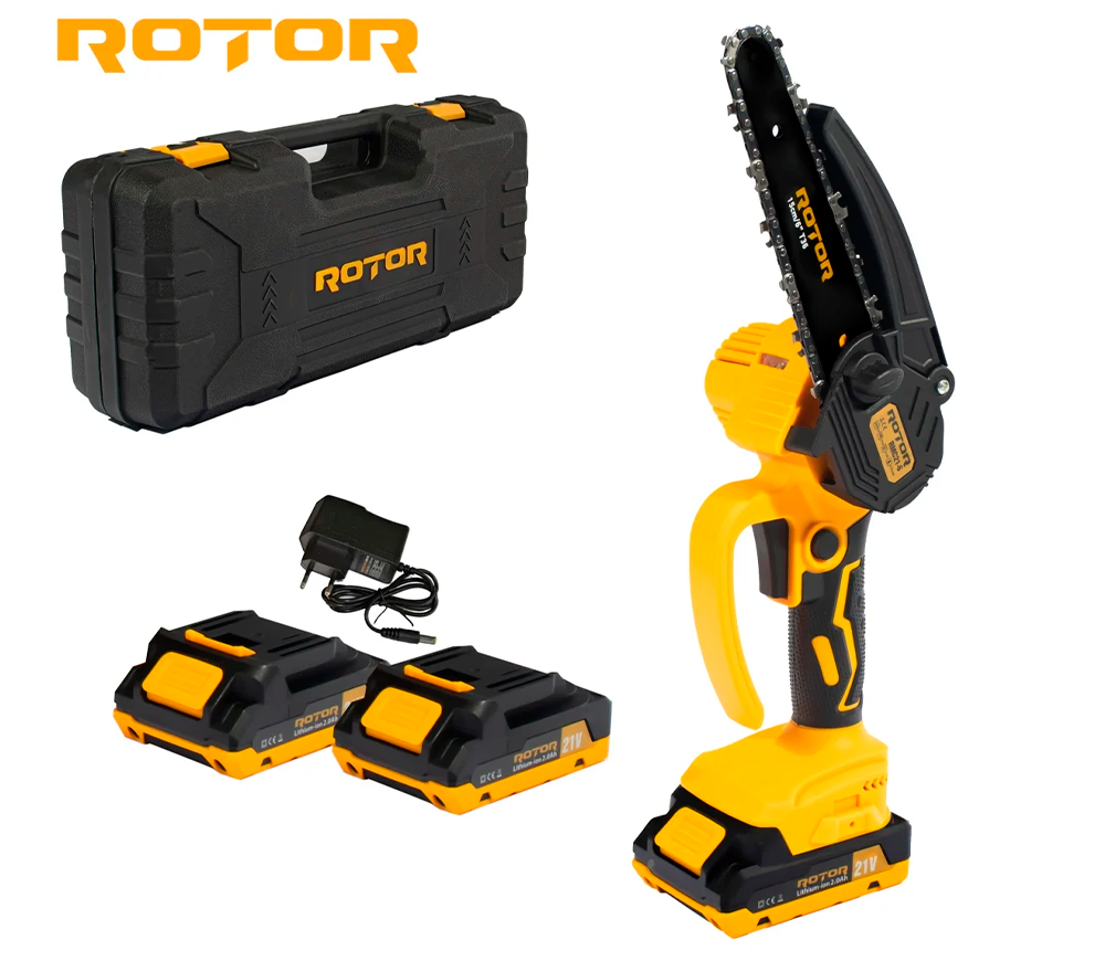 Fierăstrău cu lanț cu acumulator ROTOR RMC21-6 150mm 21V 2Ah-5