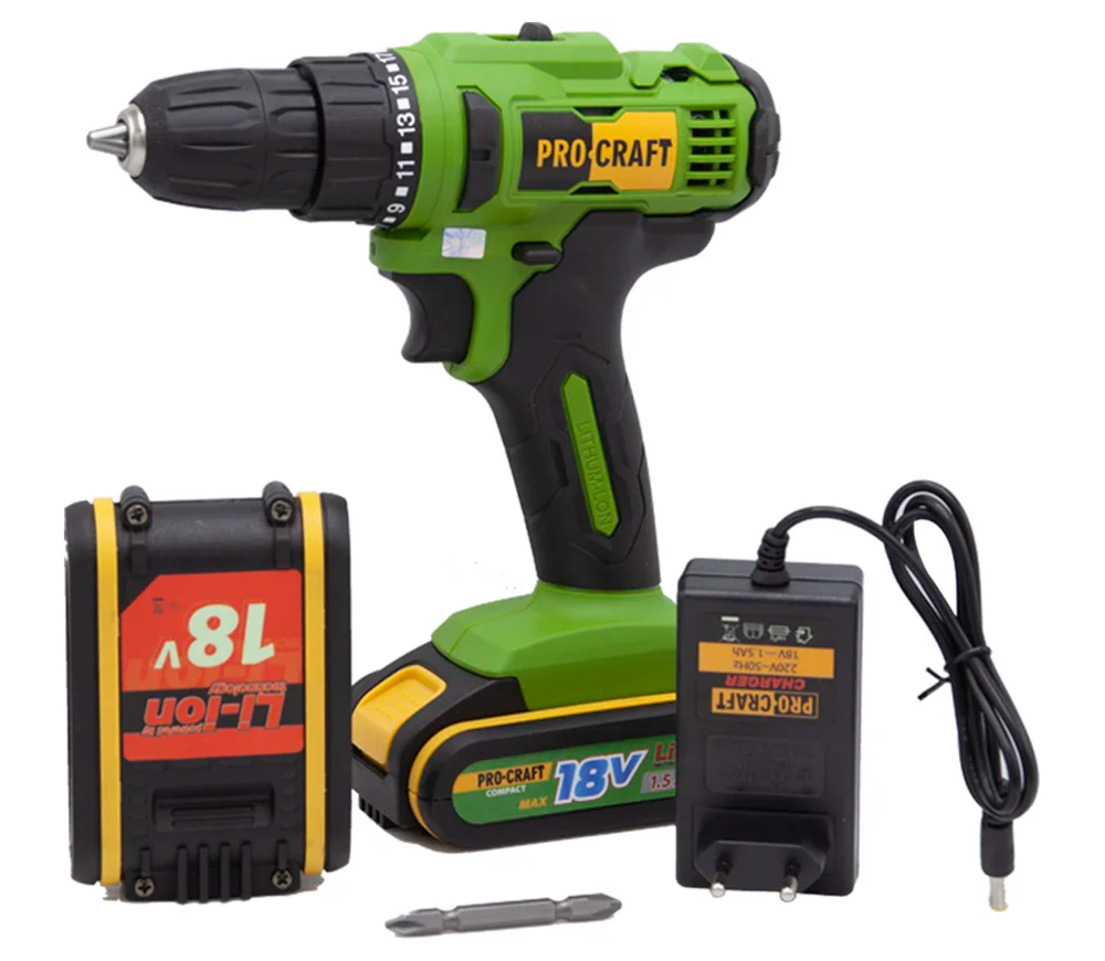 Mașină de înșurubat cu acumulator ProCraft PA18C 18V 1.5Ah-6