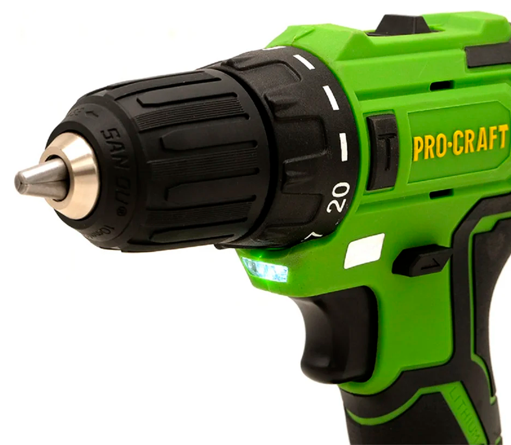 Mașină de înșurubat cu percuție cu acum. ProCraft PA18LiBL 20V 2Ah-3