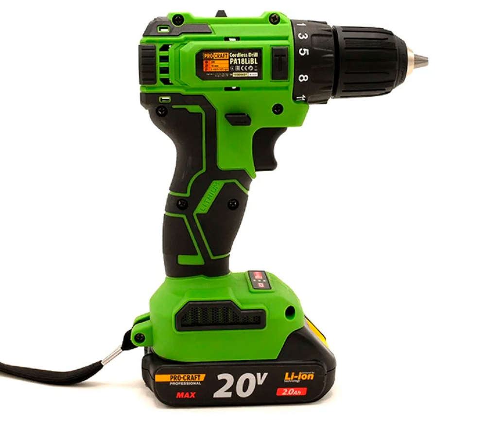 Mașină de înșurubat cu percuție cu acum. ProCraft PA18LiBL 20V 2Ah-5