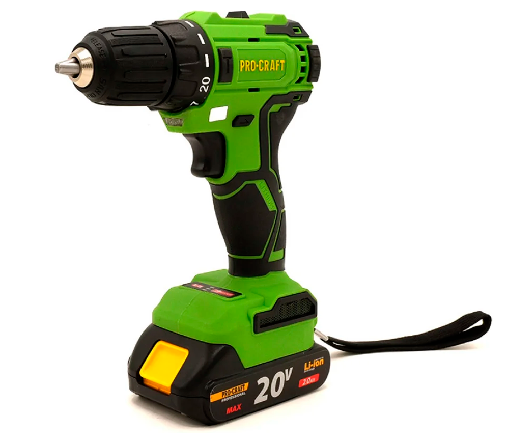 Mașină de înșurubat cu percuție cu acum. ProCraft PA18LiBL 20V 2Ah