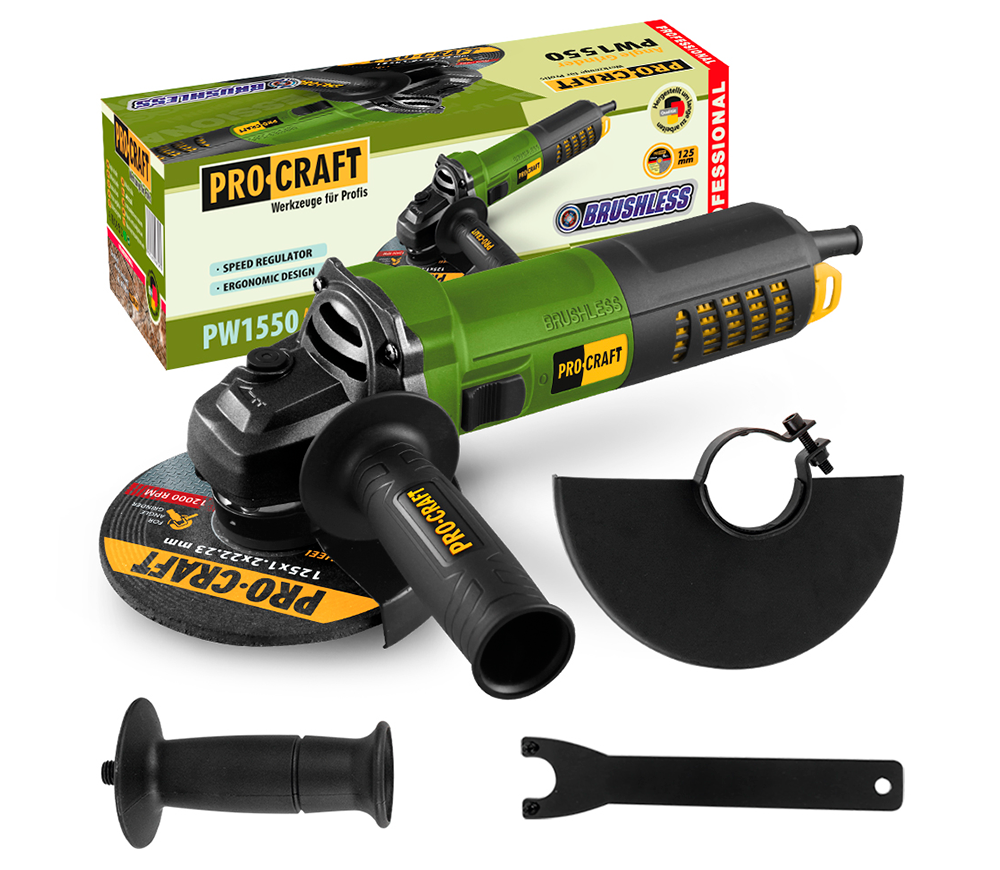 Угловая шлифмашина ProCraft  PW1550 850вт 125мм-7