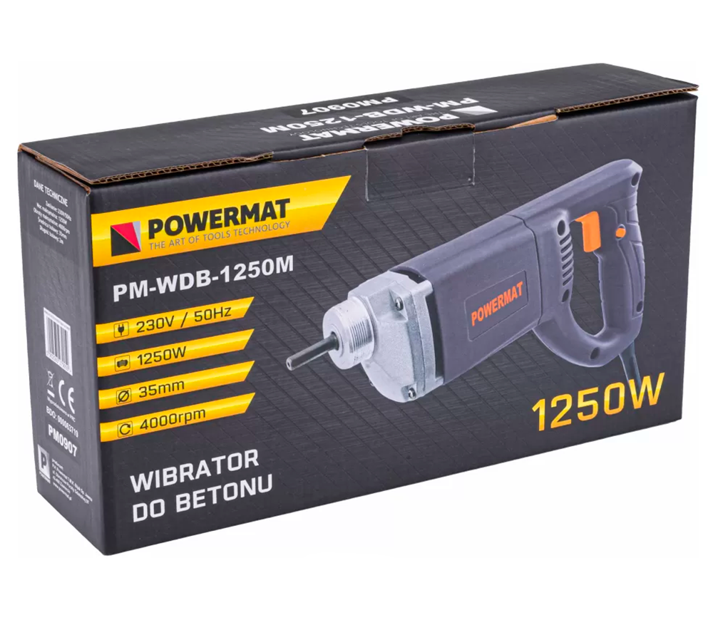 Уплотнитель бетона POWERMAT PM-WDB-1250M 1250вт 4050виб/мин-8