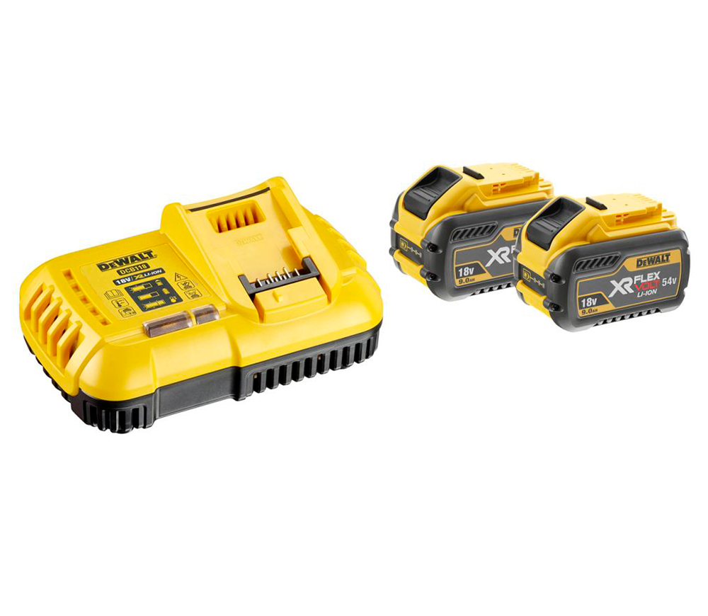 Încărcător cu 2 acumulatoare DEWALT FLEXVOLT DCB118X2-QW 18-54V 8A