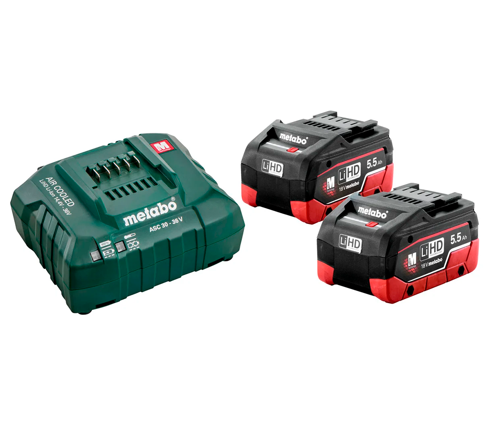 Încărcător cu 2 acumulatoare METABO Basic Set 2 x LiHD 145w 12-36V 8A